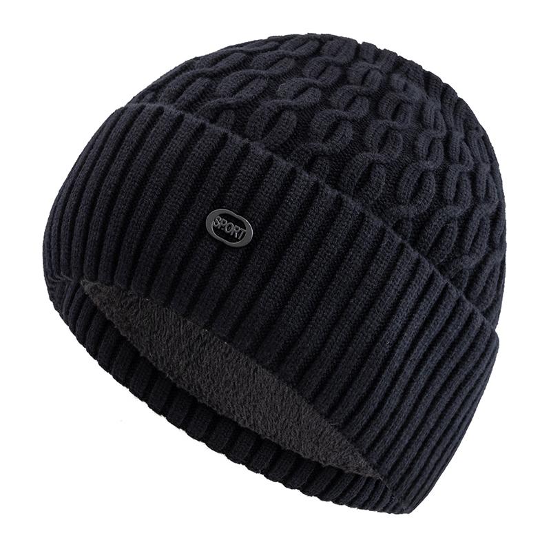 New Style Unisex Dandy Cap Stylish Soft Beanie Hats Winter Hat Fur Lined Warm Cap For Men Women Thicken Ski Sports Knitted Hat