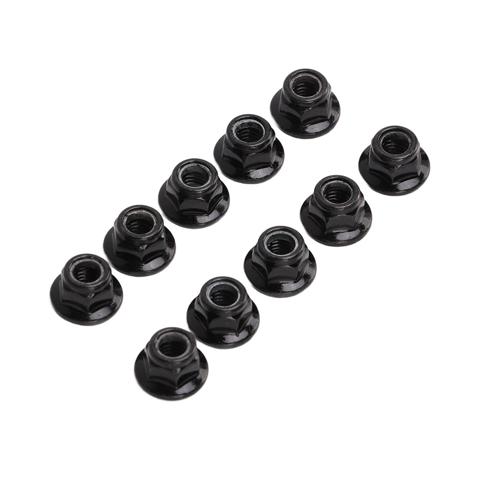 

10 Pcs Lock Tire Nut Corrosion Resistant RC Model Car M5 Flange Nut Lock Tire NutBlack Black чёрный