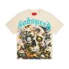 25SS Grensoverschrijdend Meichao Godspeed Schedel Rockband Basketbal Retro Korte Mouw T-shirt Koppels Dezelfde Stijl