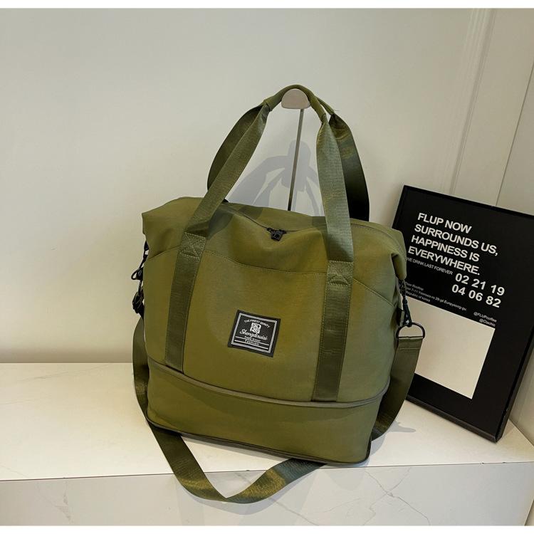 

2025 New Fitness Bag Large Capacity Portable Business Travel Portable Luggage Bag Stylish and Simple Expandable Storage Bag Women зелёный