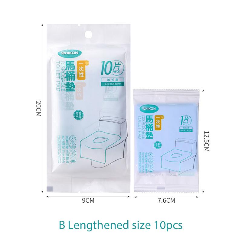 10Pcs Disposable Toilet Seat Cover Mat Portable 100% Waterproof Safety Toilet Seat Pad For Travel/Camping Bathroom Accessiories