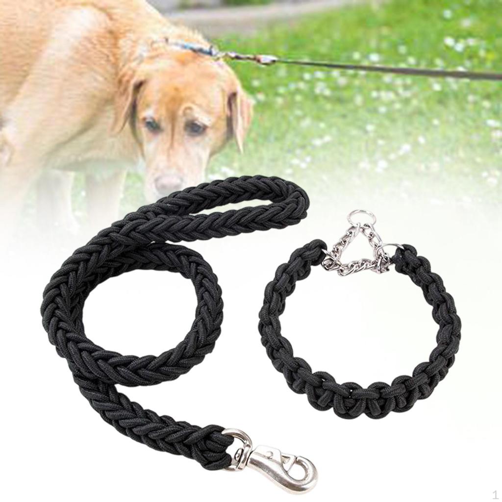 Braided Dog Leash Convenient Nylon Rope Portable for Cycling Jogging Hiking Outdoor