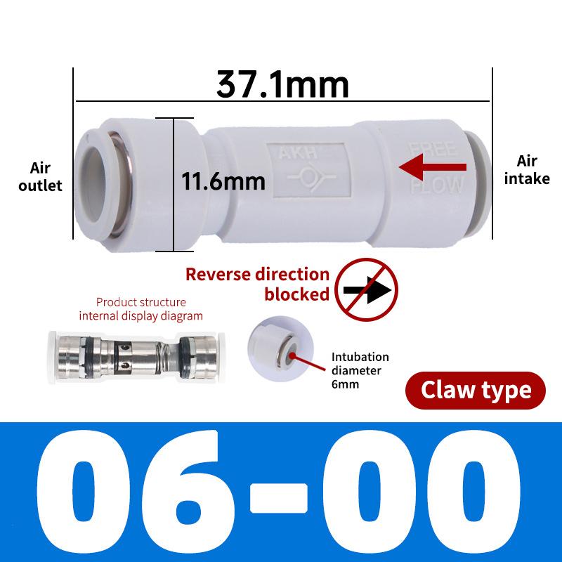 SMC Type Quick Connect Check Valve AKH04 06 08 10 12 16 00 One Way Air Flow Stop for Pneumatic Networks