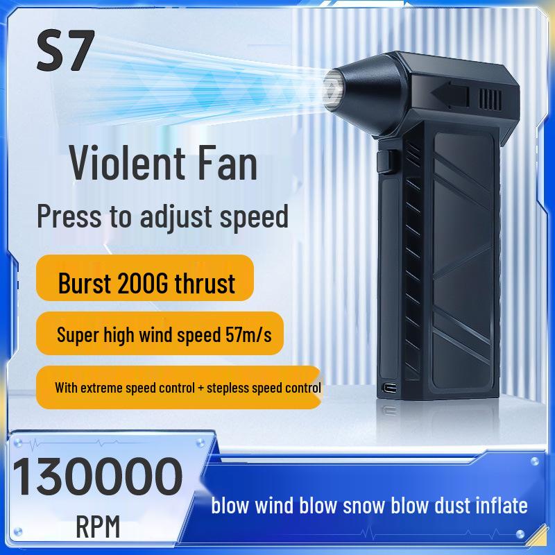 High-Speed Handheld Car Dust Blower: 130,000 RPM Outdoor Turbine Fan