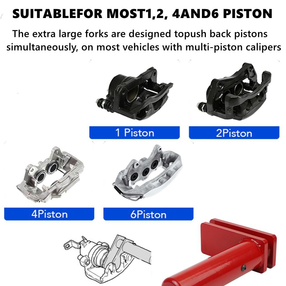Brake Universal Four Piston Brake Cylinder Return Tool Heavy Duty Piston Brake Caliper Compression Tool For Most 1, 2, 4, and 6