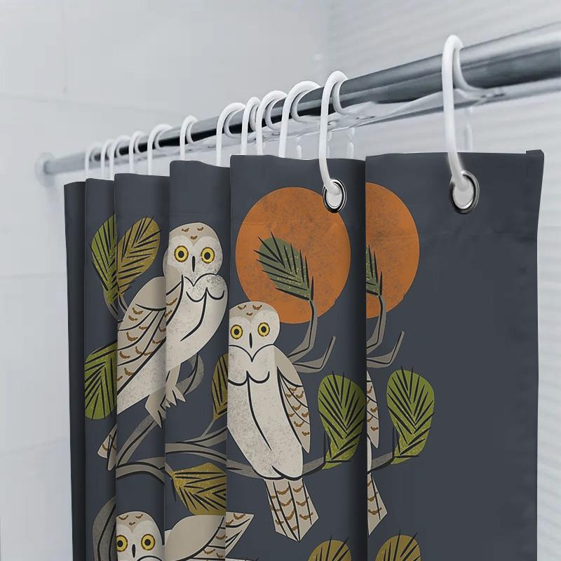 Botanical Bird Shower Curtain Tropical Leaf Nature Forest Bathroom Decor Vintage Farmhouse Rustic Wall Tapestry Home Decor