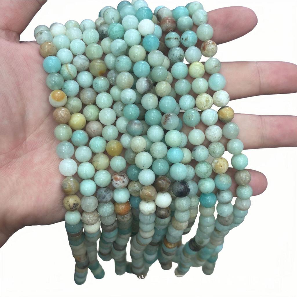 Natural Amazonite Round Beads for DIY Bracelet Jewelry Accessories