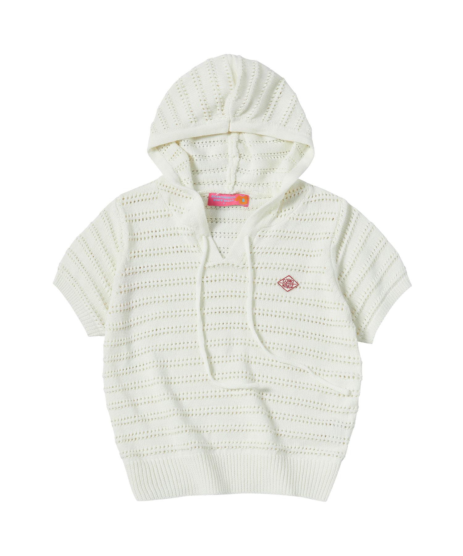 Comoni Nose W Neck String Knit [Ivory] Ivory/Free