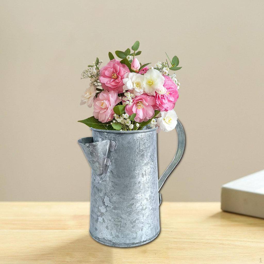 Dried Flower Vase Watering Jug Decorative Decor Vintage Design Rustic Multipurpose Planter Plant Pot