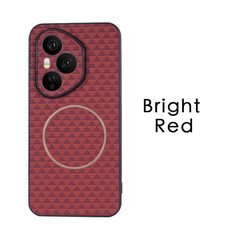Magnetyczne etui ochronne na telefon Honor 400PRO - Wersja zagraniczna, Wzór trójkątny, Konstrukcja zapobiegająca upadkom