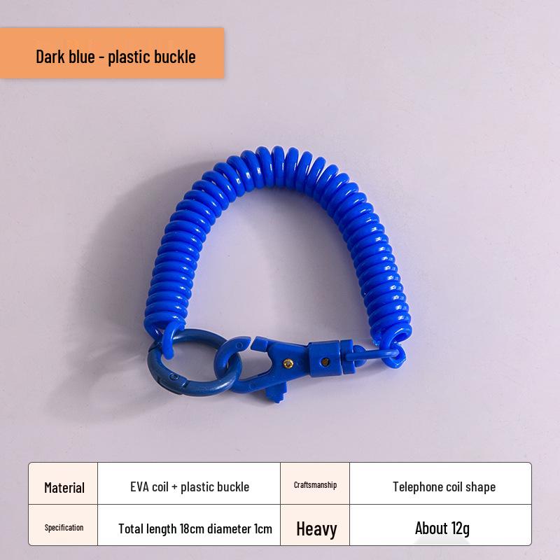 Spring Buckle Keychain Cord – Anti-Lost Outdoor Strap with Bag Holder