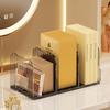 Bookcase Office Document Organizer Four-Compartment Book Holder Transparent Desktop Book Stand Document Display Rack
