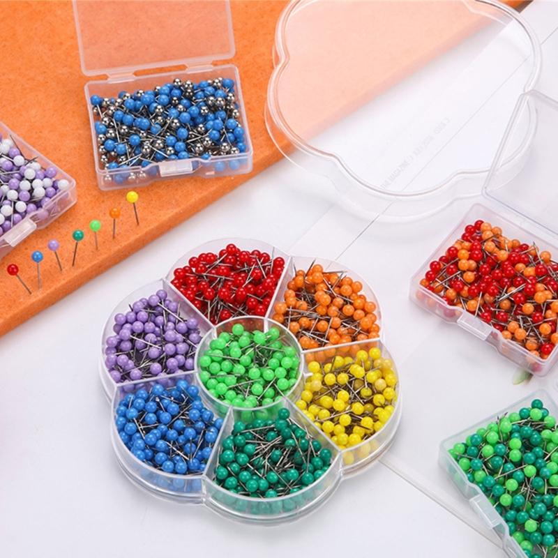 200/700Pcs Sewing Pin Straight Pin for Dressmaker, Sewing Project, Multicolored Quilting Pin , Push Pin Notice Board Pin
