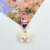 Cute Cartoon Heart Cat Bell Keychain for Backpack or Car