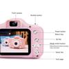 Mini Tragbare Kinderkamera mit Doppellinse für Foto- und Videoaufnahmen, Niedliches Katzen-Spielzeugdesign Digitale Videokamera