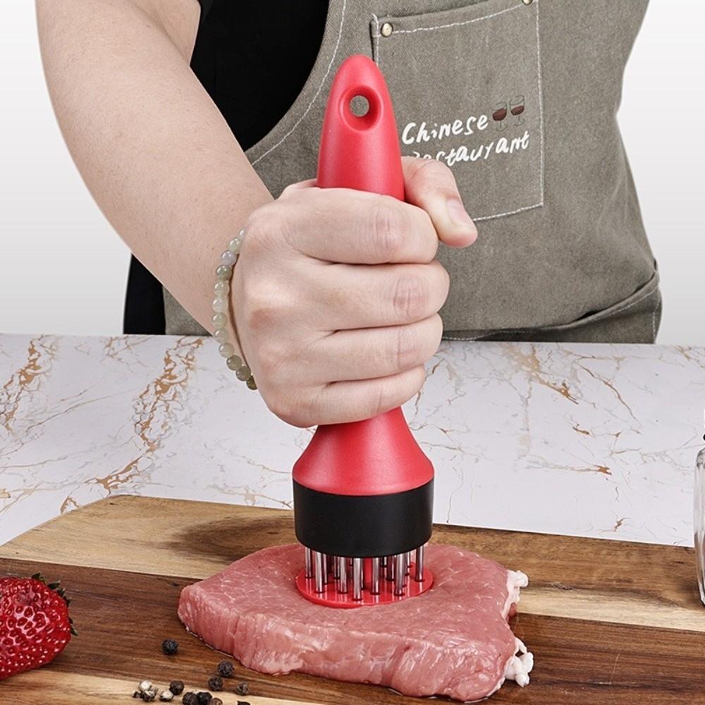 Professional Handheld Loose Meat Needle Practical Multi-Purpose Meat Hammer Heavy Duty Tenderizer Hammer Food Preparation