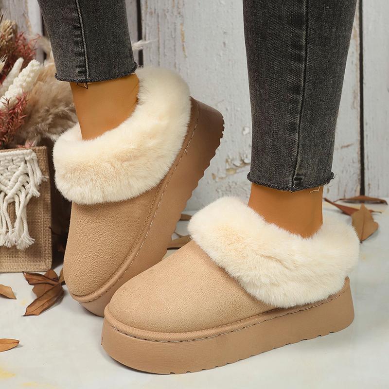 Fashion Autumn and Winter New Fashion Snow Boots Plus Velvet Non-Slip Cover Foot Cotton Slippers Women's Cotton Shoes