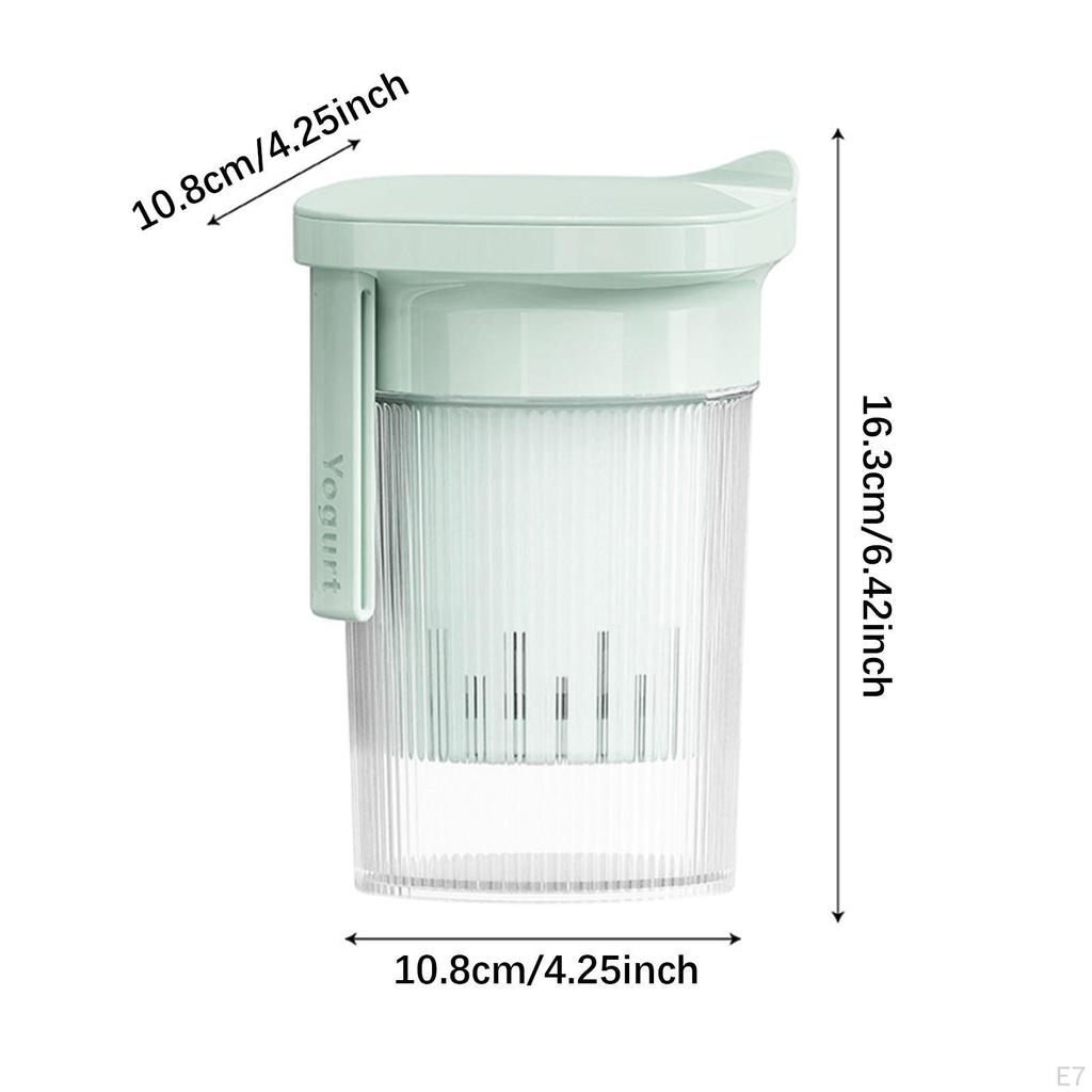 Greek Yogurt Strainer Jar Dry Maker with Lid Kitchen Gadget Soy Milk Filter for Tea