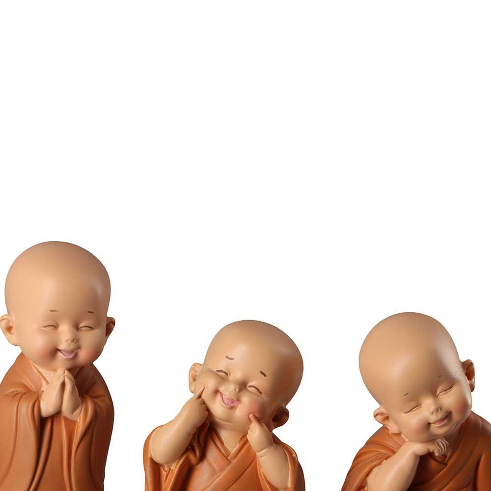 Cute Car Ornament Religion Buddha Resin Desk Miniatures Little Monk Figurine Buddha Monk Statue Small Monk Status Monk Ornament