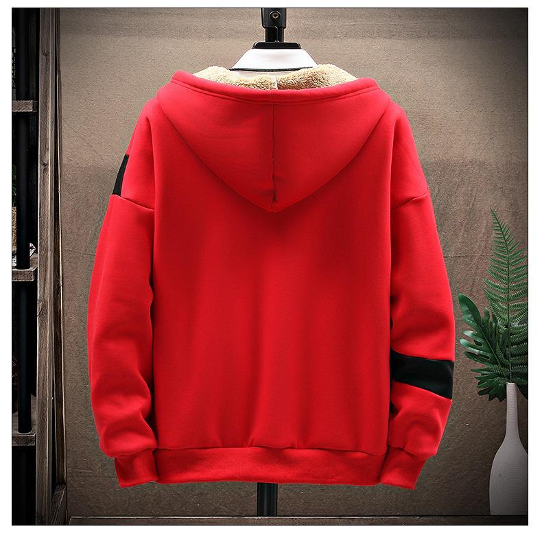Autumn Winter Fashion Sports Printed Thick Warm Suit Men's Casual Relaxed Comfortable Set
