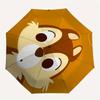 Disney Chip 'n' Dale Themed automatic opening and closing folding umbrella, portable   durable, 8 rib umbrella frame, very suitable for busi