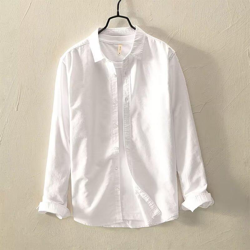 

Men s White Basic Button Down Shirt Casual Oversized Streetwear Top M белый