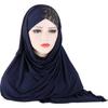 Muslim Women Long Scarf Pull On Ready Wear Instant Hijab Chemo Cap One Piece Amira Head Wrap Turban Femme Shawl Bandanas Scarves