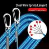 Super Strong Retractable Fishing Rod Lanyard with Thick Steel Wire