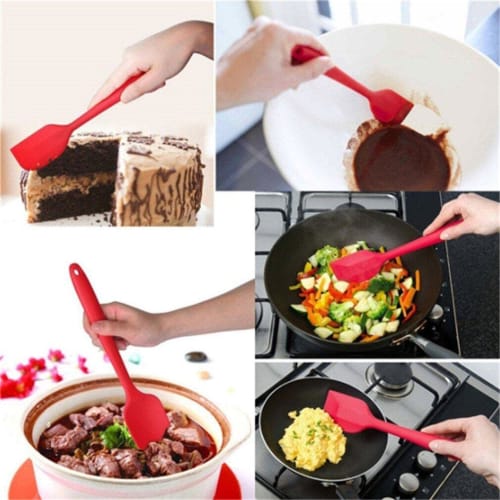 Premium Silicone Rubber Spatula for Cake Cream Cooking and Pastry Making (Yellow) - Long-Lasting, Nice and Stylish