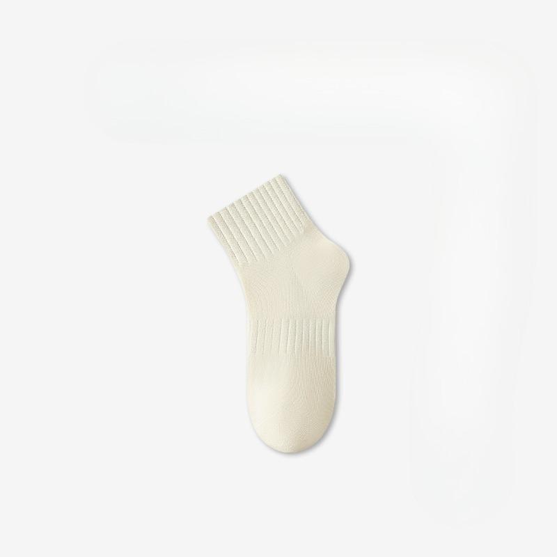Female Autumn Pure Cotton Sports Badminton Boneless Short Tube Socks