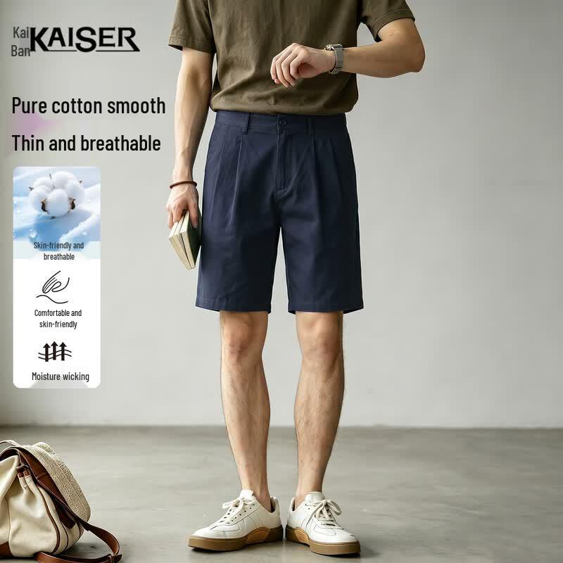 Caesar Men s 100% Cotton Straight-Fit Shorts 42 темно-синий