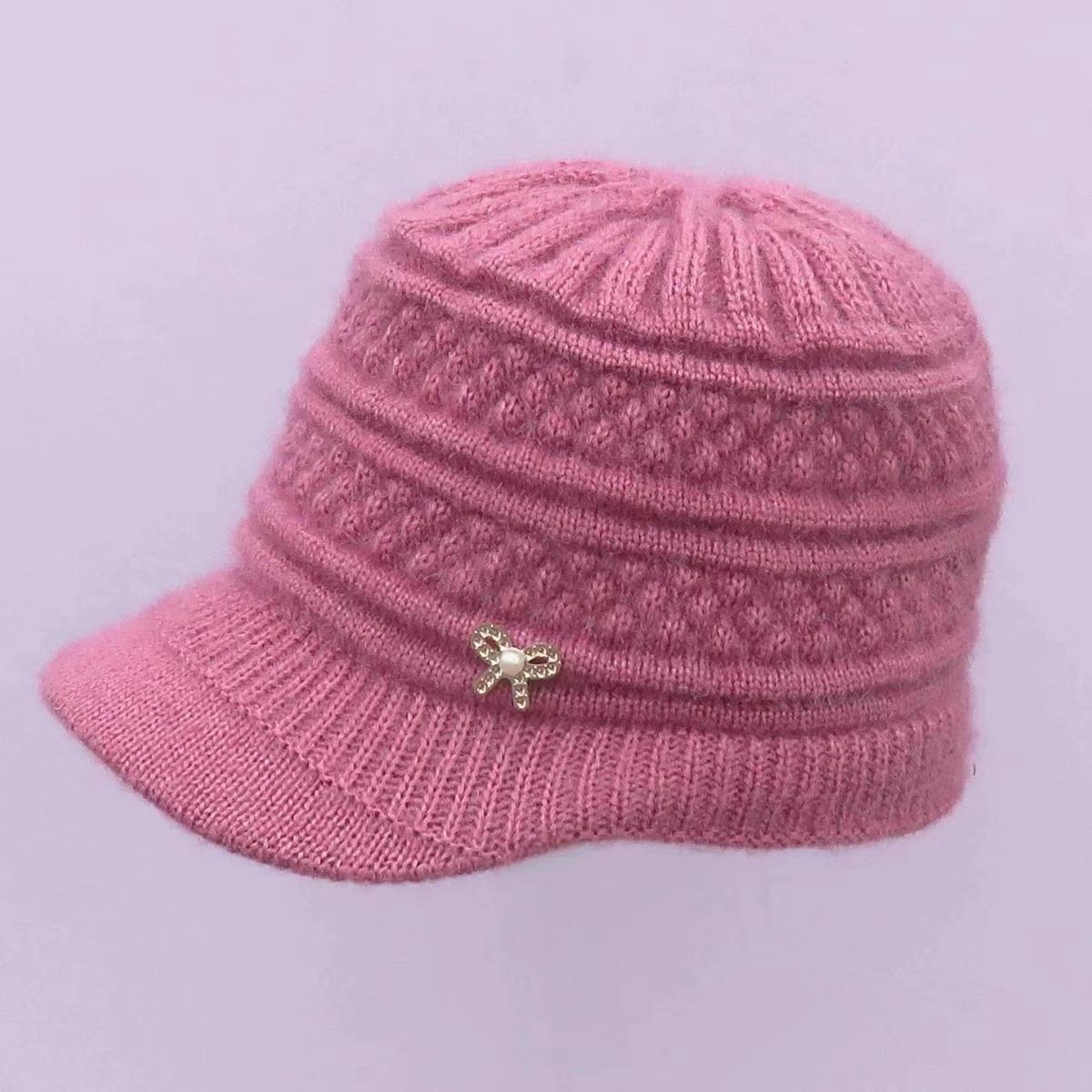 

Теплая шапка, Шапка с защитой ушей, Женская шапка, Шерстяная шапка, Холодная шапка, Теплая вязаная шапка One Size