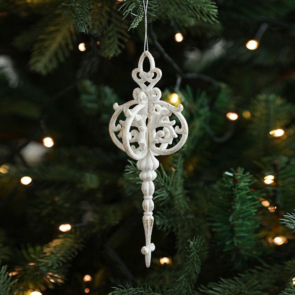 Snowflake Bowknot Christmas Angel Wings Pendant  Festive Holiday Decorations