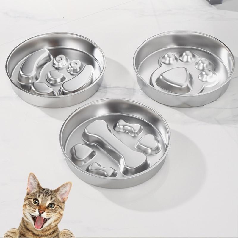 Slow Feeder Dog Bowl,Slow Feeder Stainless Steels Metal Dog Dish to Slow Eating Slow Feeding Dog Bowl for Small Breeds
