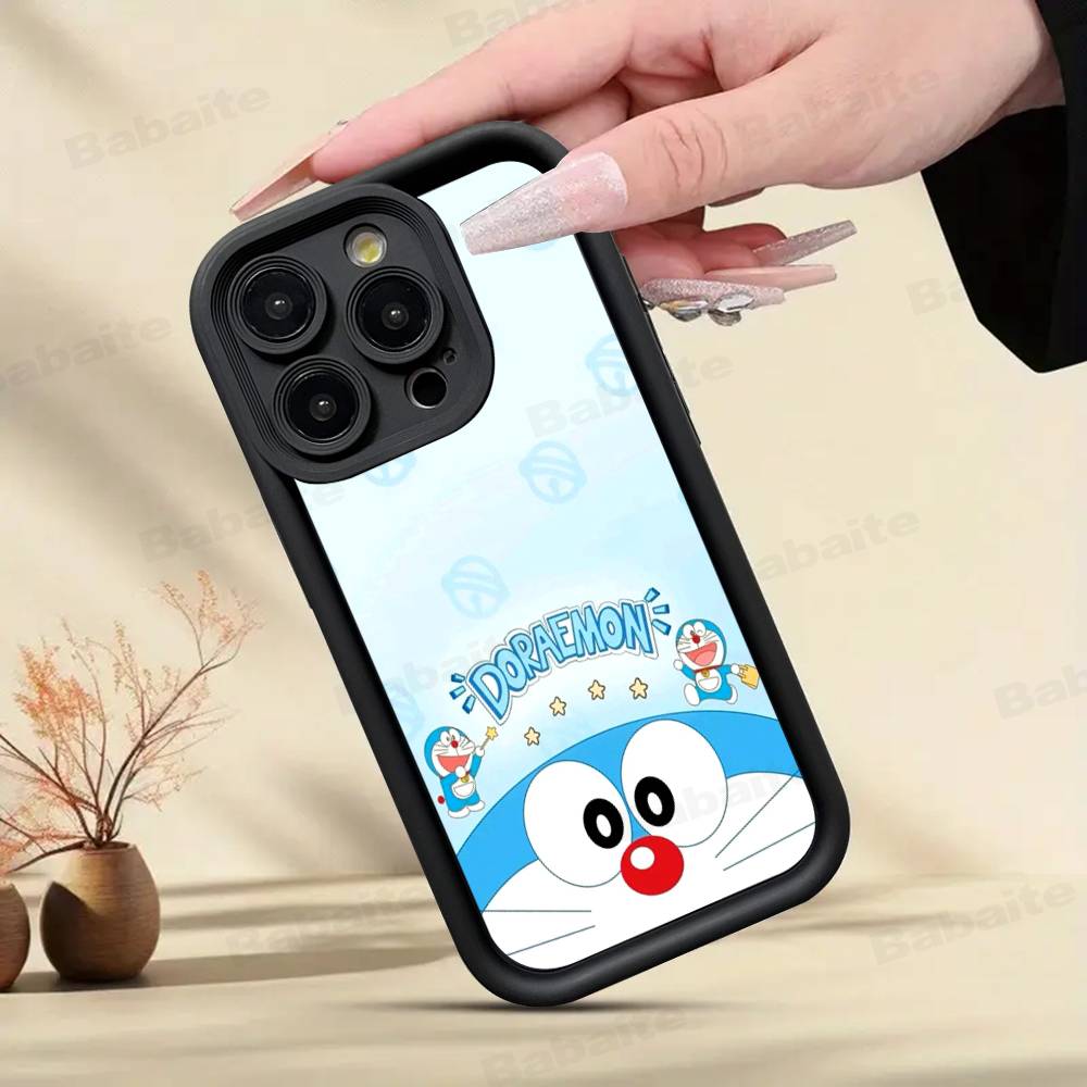 Cartoon Doraemon Silicone Soft Phone Case For IPhone 17 16 14 13 12 11 15 Pro Max Plus Air Cover