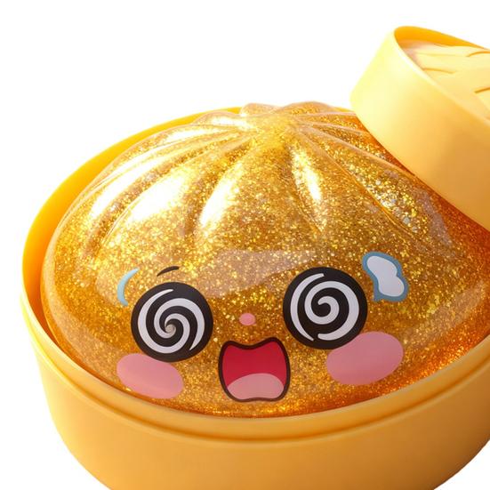 Jouet à presser Pain Vapeur Réaliste Doux à Remontée Lente Jouet Fidget pour Soulager le Stress Portable Mignon Décor de Bureau pour la Maison le Bureau Cadeaux de Fête