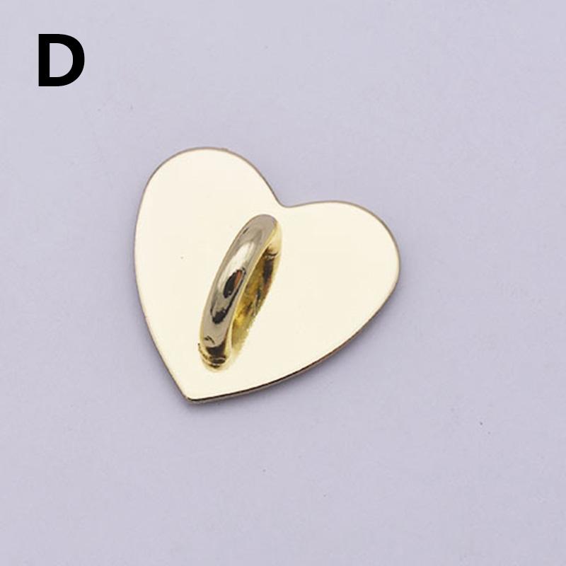 New Cute Phone Case Finger Ring Holder Adhesive Metal Heart Phone Case Stand Buckle Fashion Clasp Keychain Charms Jewelry