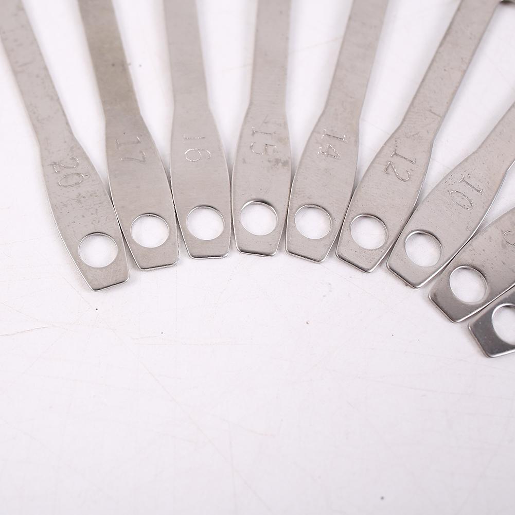 9 PCs Guitar Radius Gauge Set Stainless Steel T-shaped Guitar Builder Luthier Tool For Guitar Repair Bass Music Tool Kit