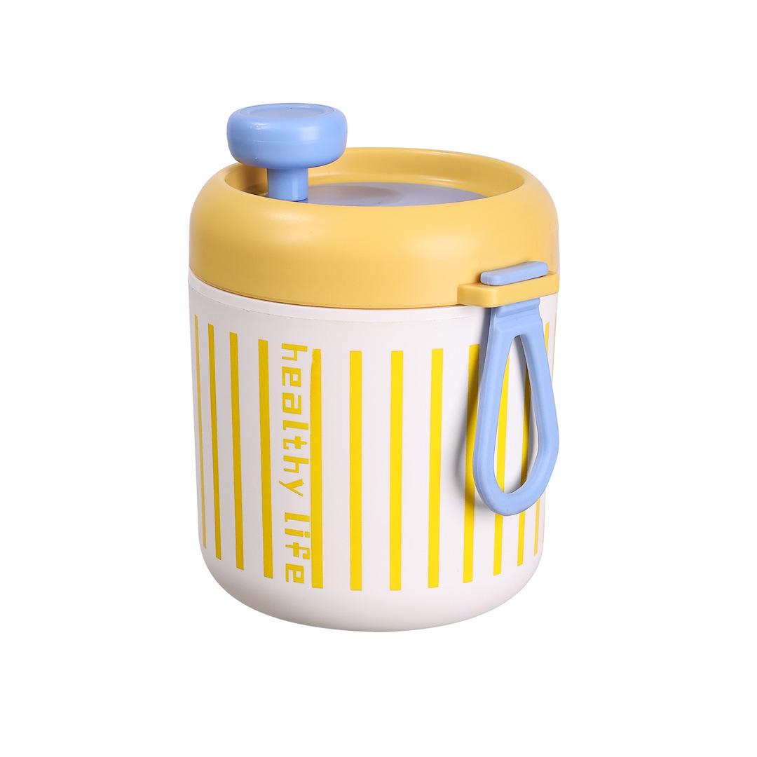 

Tede Mei Insulated Stainless Steel Breakfast Cup with Lid - Microwaveable Japanese Soup Cup for Office Workers.