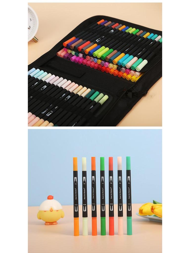Dual-Tip Washable Watercolor Fineliners for Kids - Art Doodle Pen Set