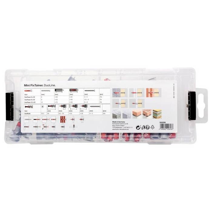 Fischer 560098 MiniFixTainer DuoLine Set de fixation 77 pc(s)