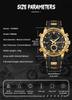 FOXBOX Men's Dual Display Luminous Waterproof Chronograph Watch