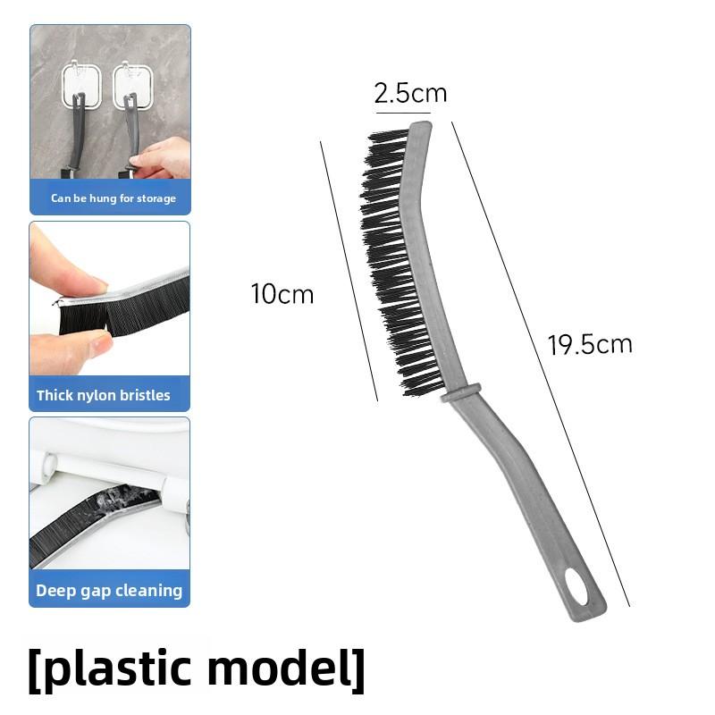 Multi-purpose Elongated Bathroom and Kitchen Tile Crevice Brush for Hard-to-reach Corners and Grout Lines
