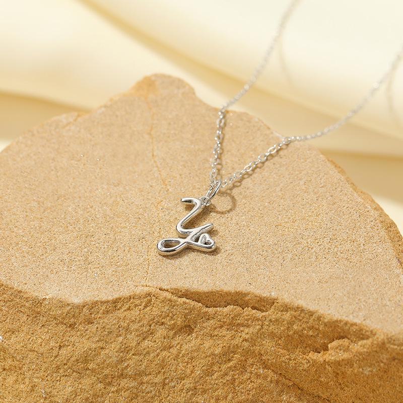 Banyan Tree S925 Silver English Letter Pendant Necklace - Simple, Elegant Style for Mother's Day