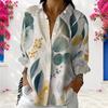 Womens Plus Size Collared Long Sleeve White Button Front Shirt