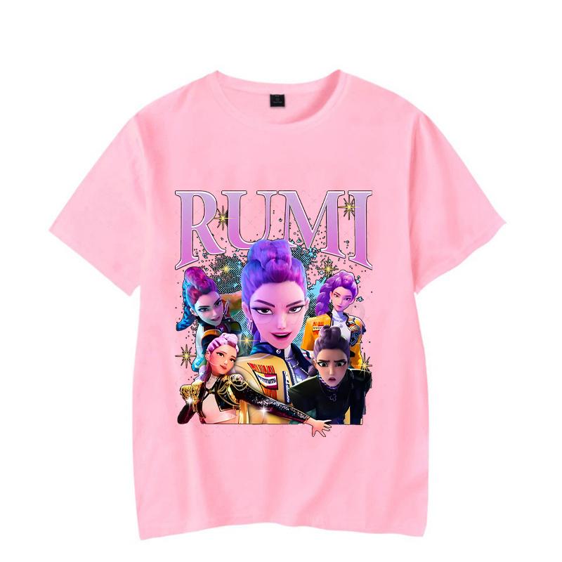 Anime Mode KPop Dämonenjäger Sommer Tops Rumi T-Shirt für Männer Frauen Perfektes Geschenk für Fans Neue koreanische Ulzzang T-Shirts