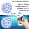 10Leds RGB LED Underwater Light Submersible Night Lamp Battery Powered Garden Swimming Pool Light For Wedding Party Vase Bowl