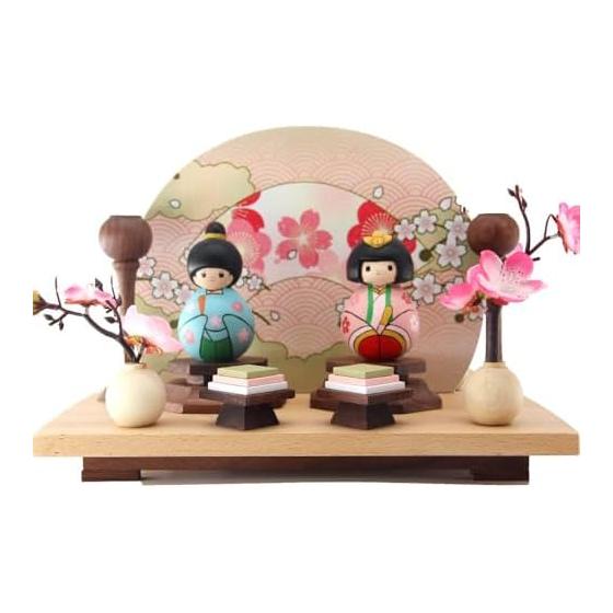 OKBABY Hina Dolls, Wooden Hina Dolls, Peach Festival, First Festival, Royal Decoration, Compact, Entrance, Paulownia Box