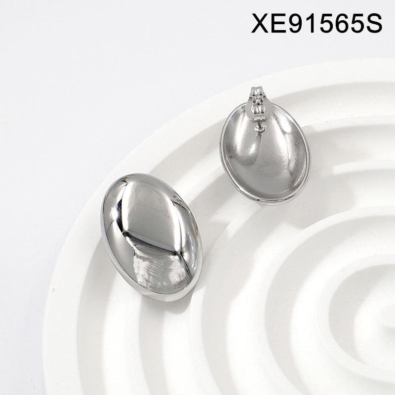 Meiyang Goose Egg Earrings: Three-Dimensional, Simple Titanium Steel Gold Atmosphere