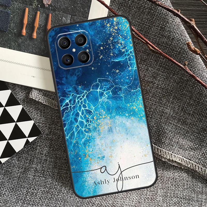 PERSONALISED marble name glitte Case For Honor 90 70 50 Lite Magic 5 Magic 6 Pro X6 X7 X8 X9 X6a X7a X8a X9a X8b X9b Cover
